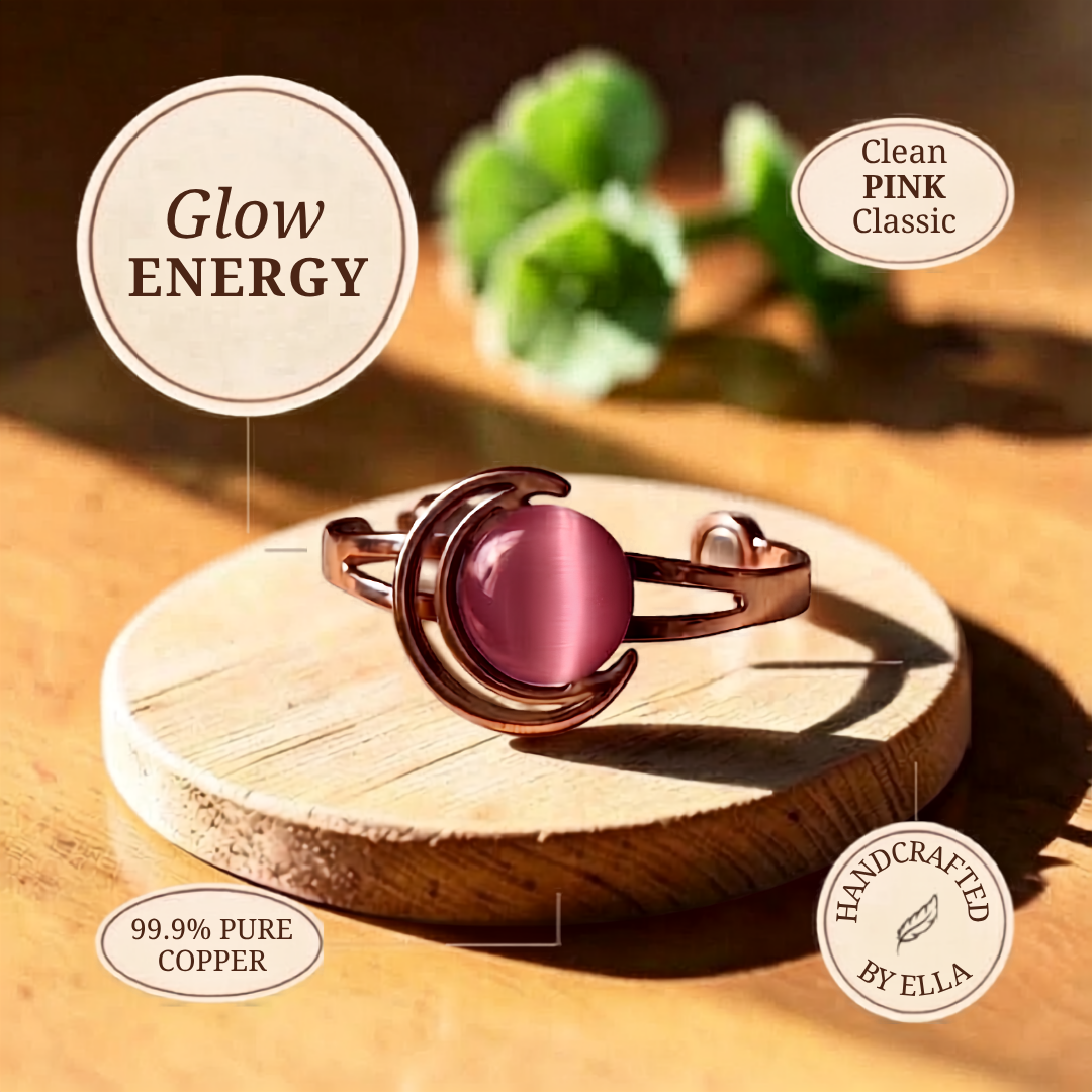 Ella's Glow Pink Copper Bracelet