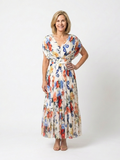 Savannah | Short, sleeveless, pleated midi dress