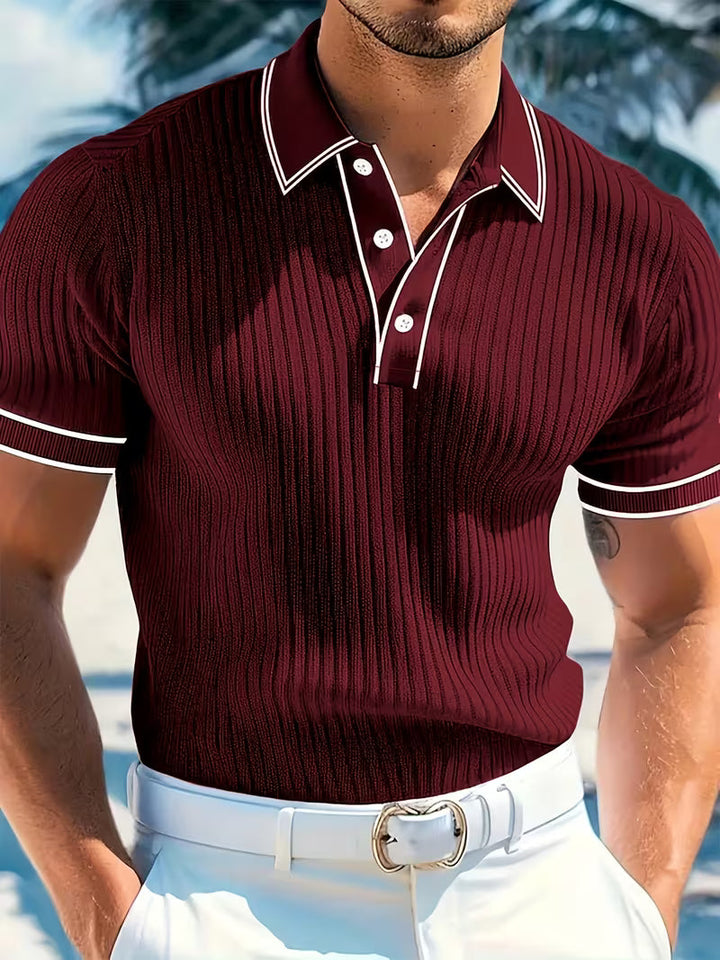 Lucian | Colour-Blocked Short Sleeve Polo Shirt