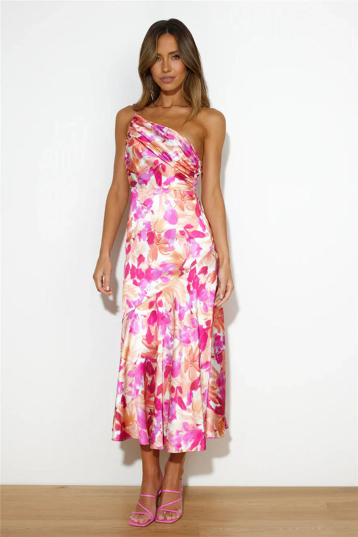 Eliza - One-Shoulder Midi Dress