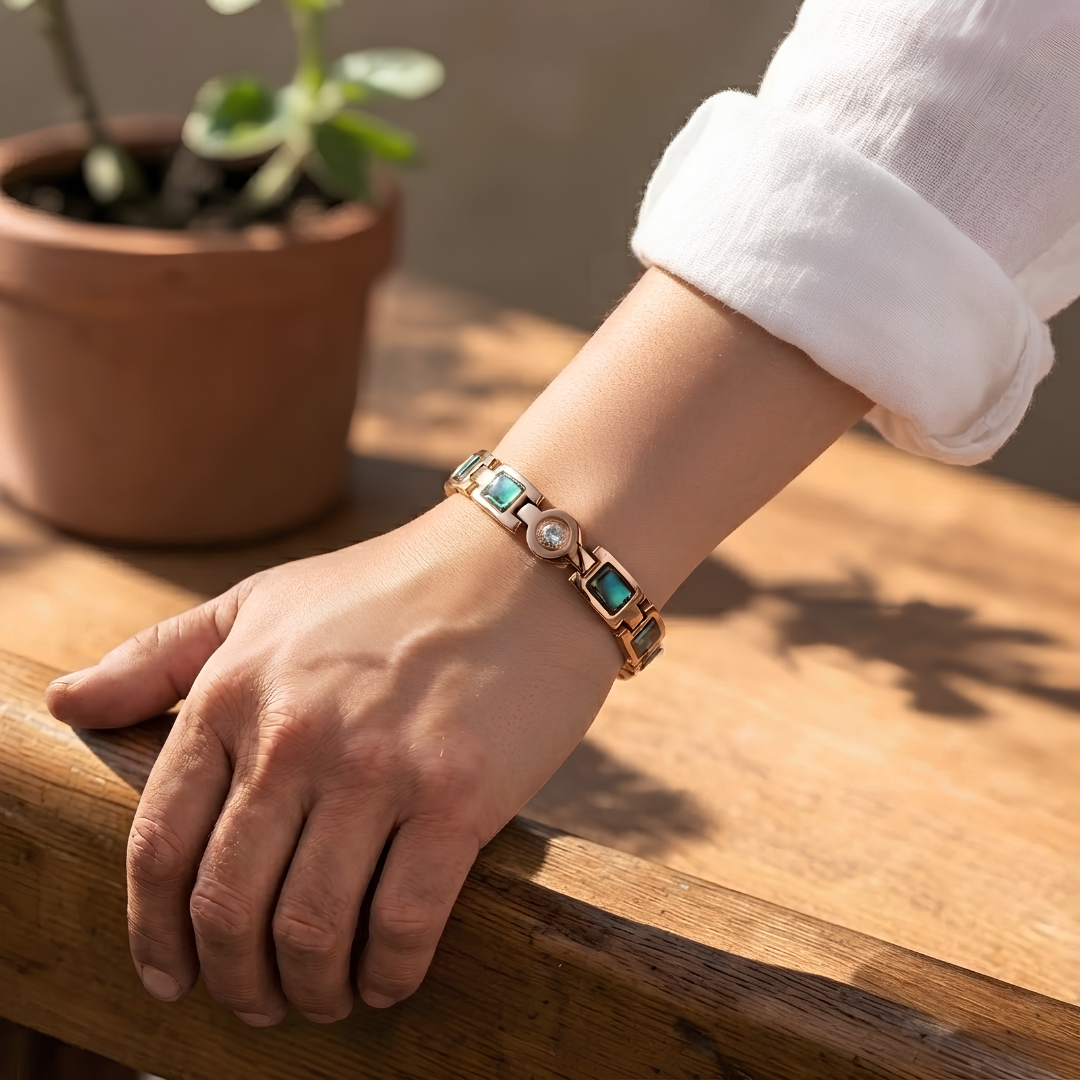 Ella's Salvia Big Copper Bracelet