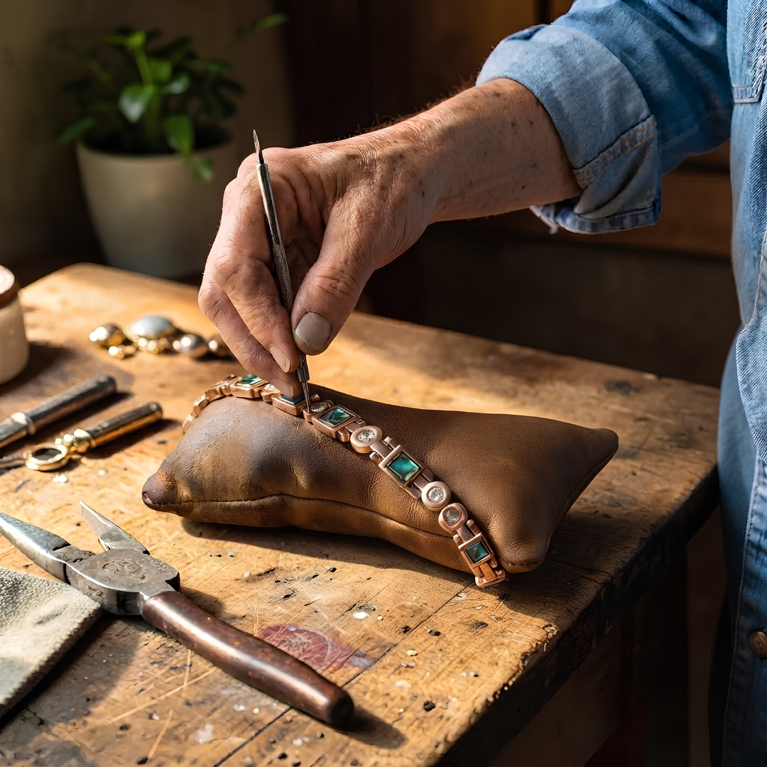 Ella's Salvia Big Copper Bracelet