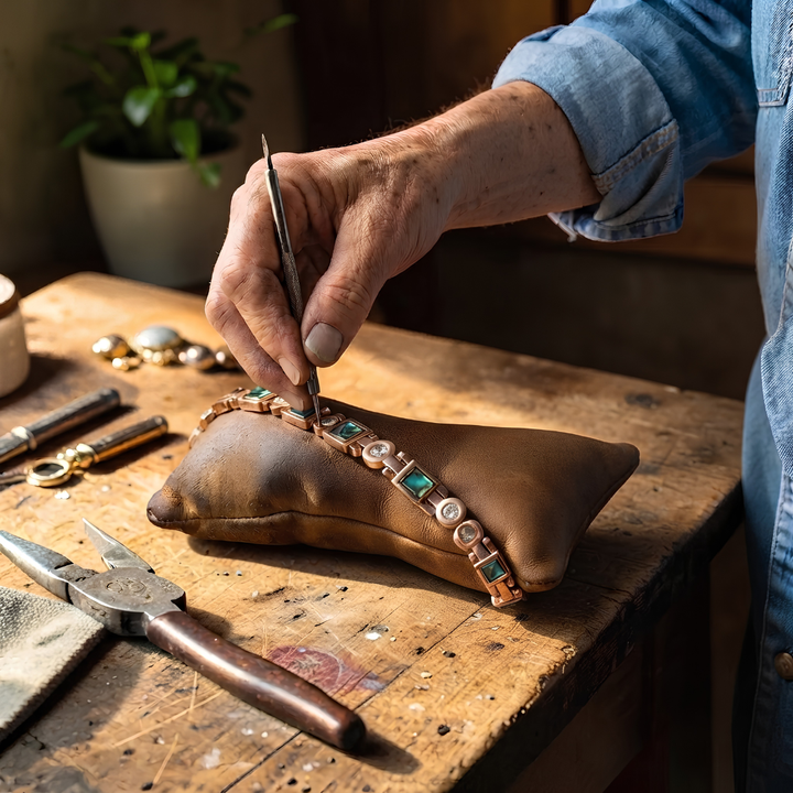 Ella's Salvia Big Copper Bracelet