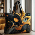 Mystic Cat - Quilted Tote Bag