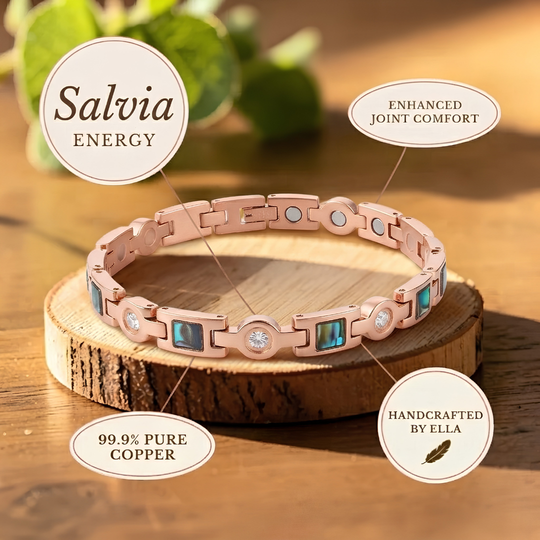 Ella's Salvia Big Copper Bracelet