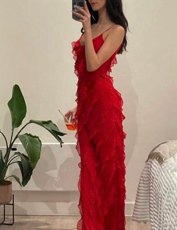 Zara - Ruffled Maxi Dress