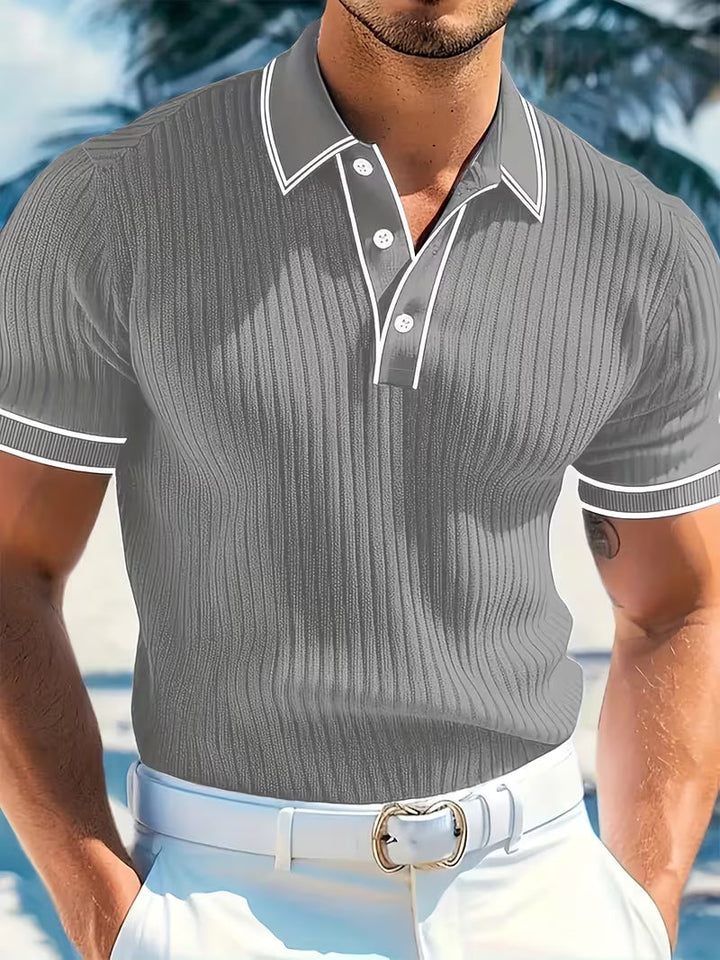 Lucian | Colour-Blocked Short Sleeve Polo Shirt