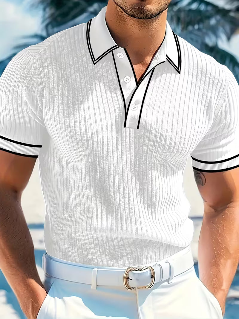 Lucian | Colour-Blocked Short Sleeve Polo Shirt