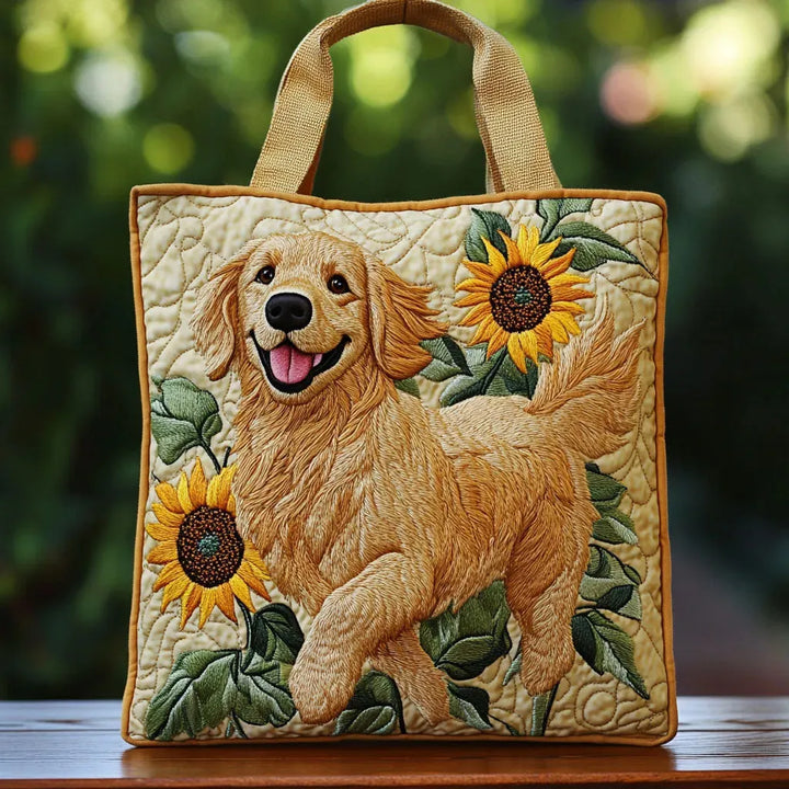 Golden Retriever - Quilted Tote Bag