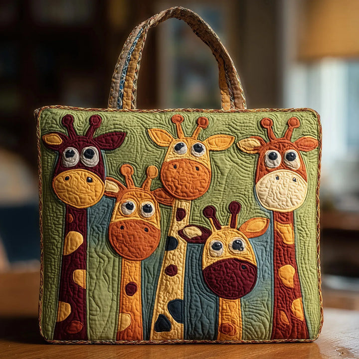 Giraffe - Quilted Tote Bag