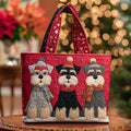 Schnauzer Trio - Quilted Tote Bag