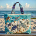 Turtle Love - Quilted Tote Bag