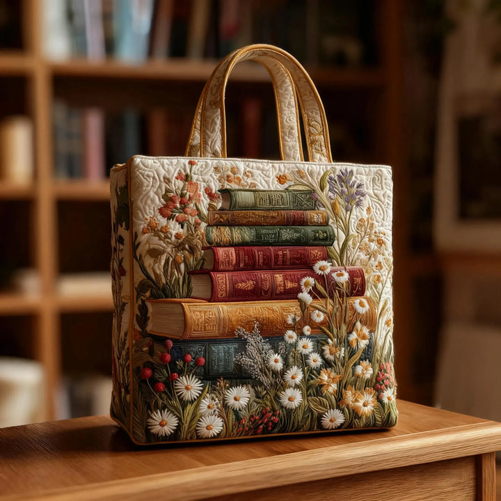 Flower Pattern - Quilted Tote Bag
