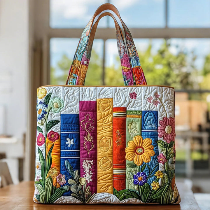 Flourishing Library - Padded Tote Bag