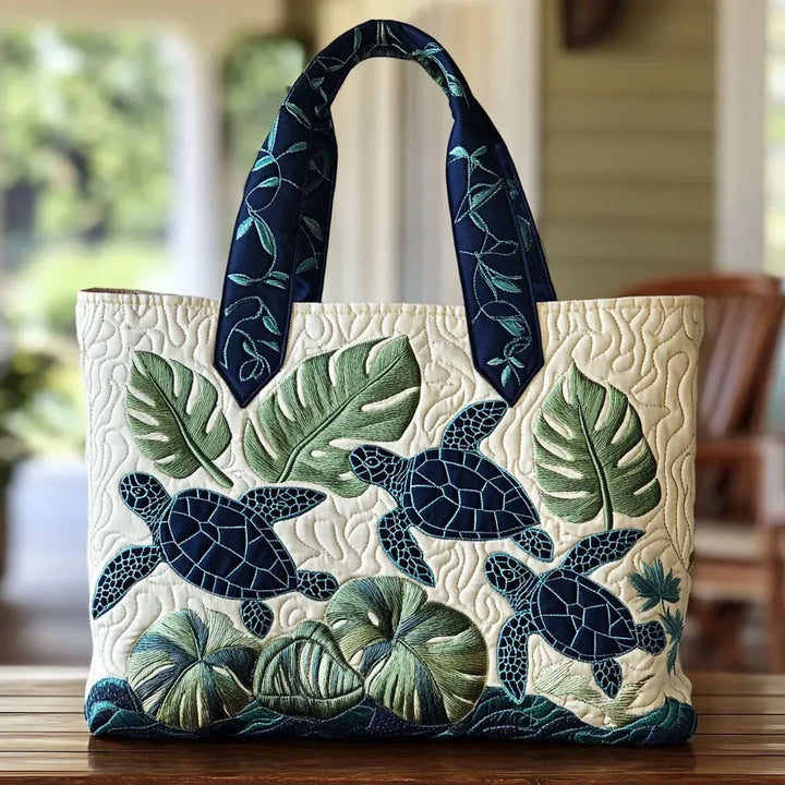 The Grace of the Sea Turtle - Padded Tote Bag