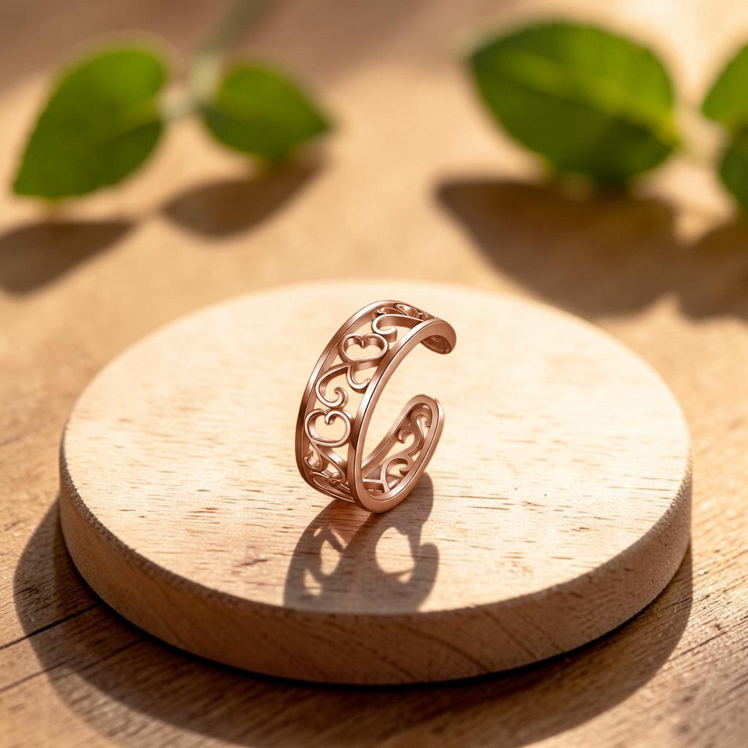 Ella's Scroll Copper Toe Ring