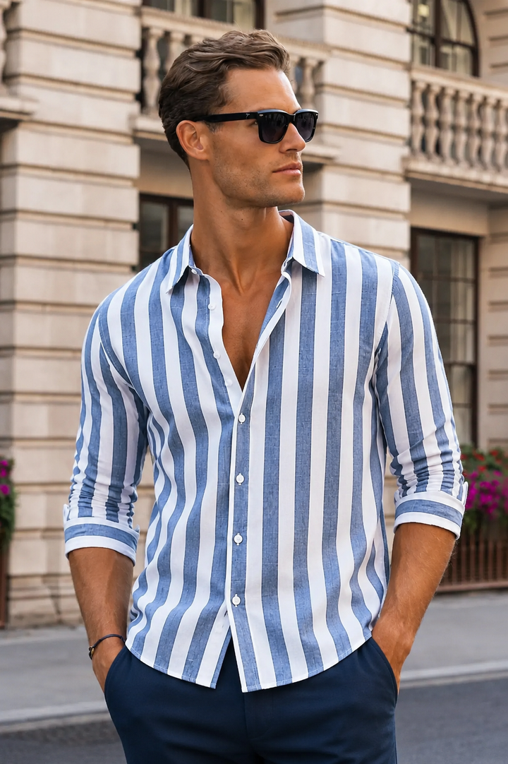 Michael | Riviera Stripe Shirt