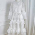 Freya - Bright White Crocheted Knit Cardigan for Women