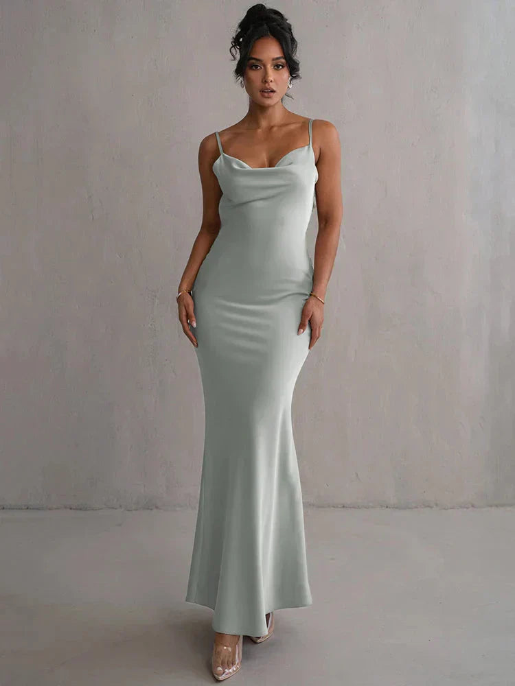 Cassiane - Satin Flower Dress