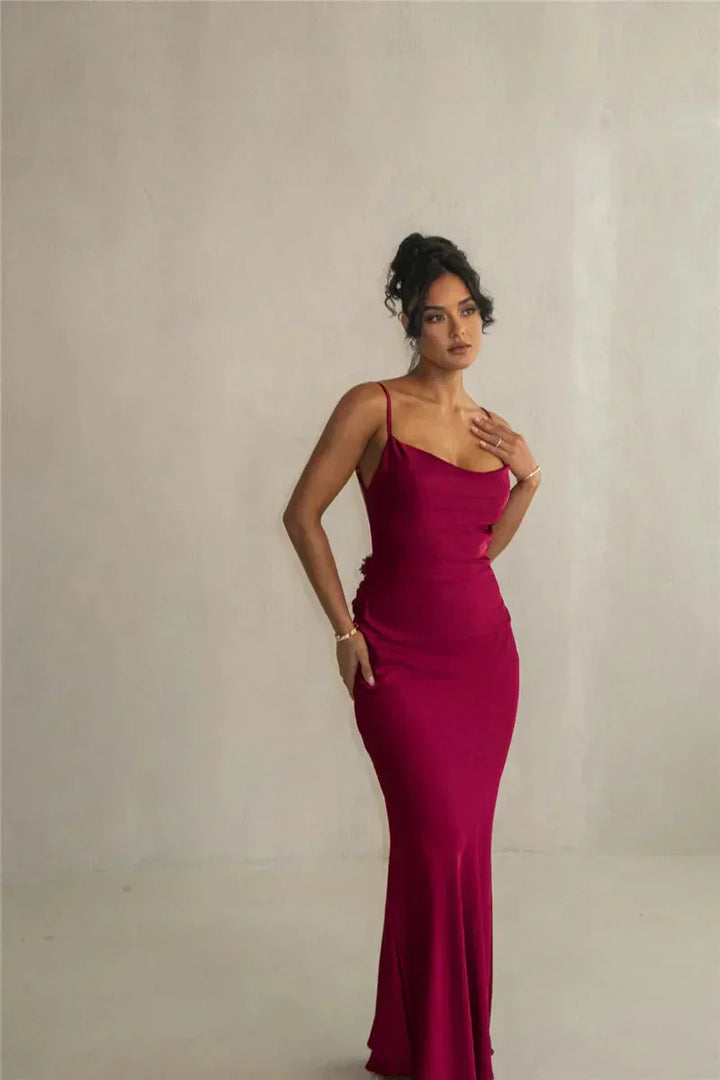 Cassiane - Satin Flower Dress