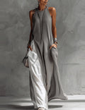 Hanna | Asymmetric Sleeveless Maxi Dress