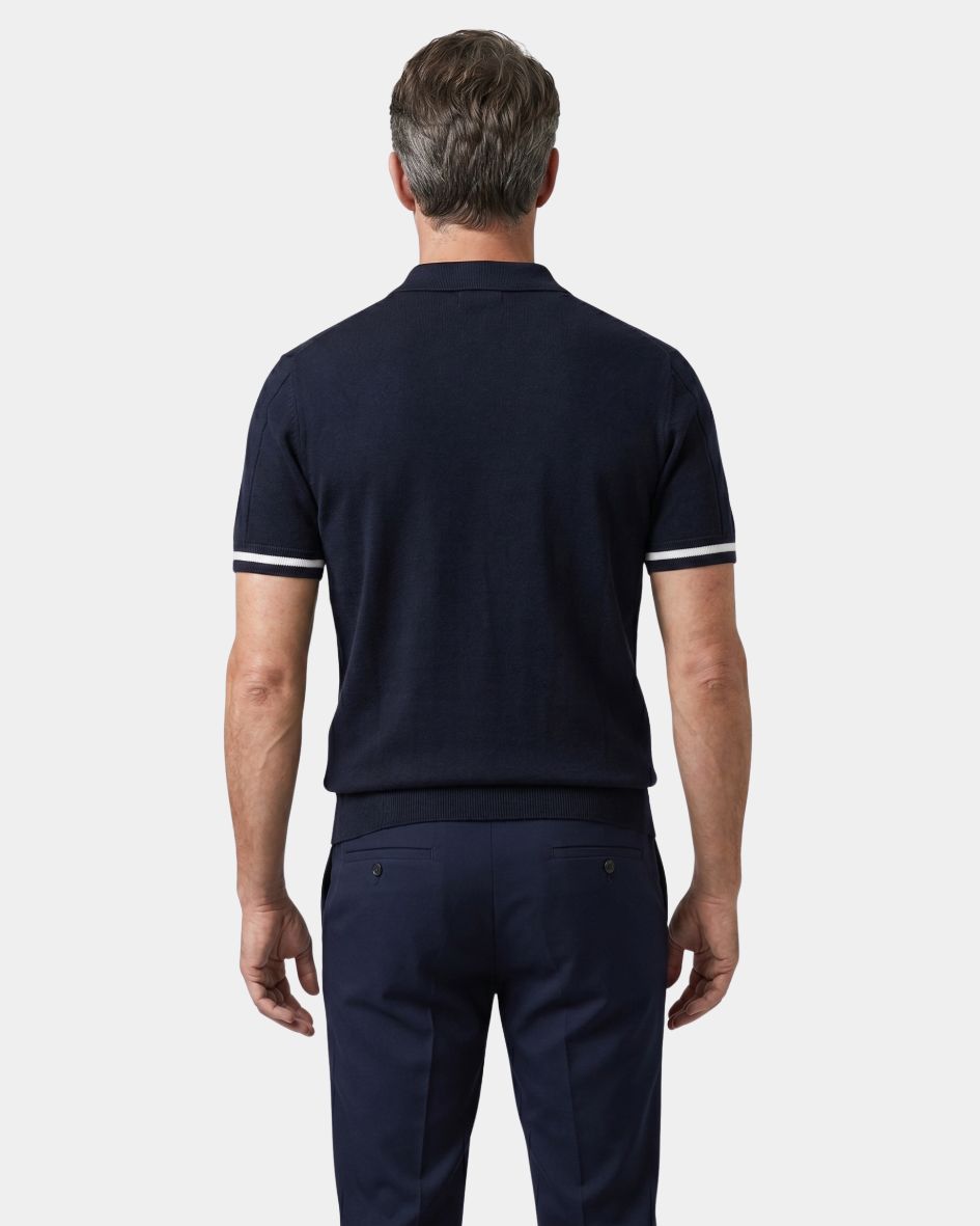Clark | Striped Zip Polo Shirt