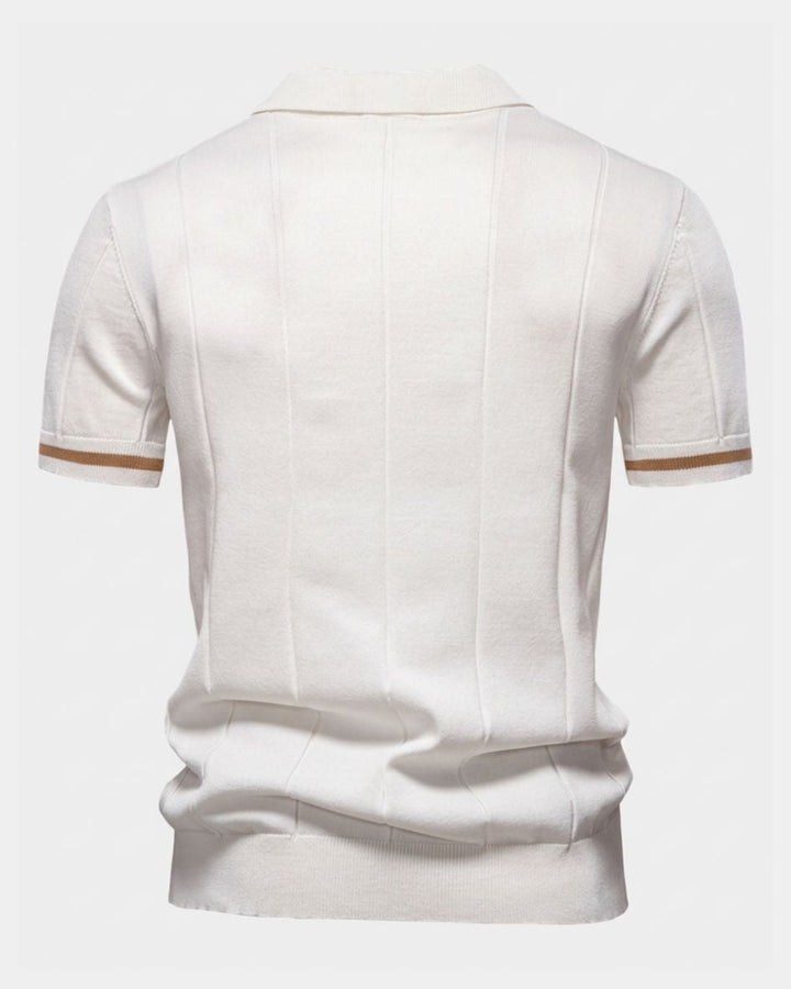 Clark | Striped Zip Polo Shirt