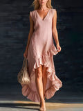 Sienna | Ruffle High-Low Boho Dress