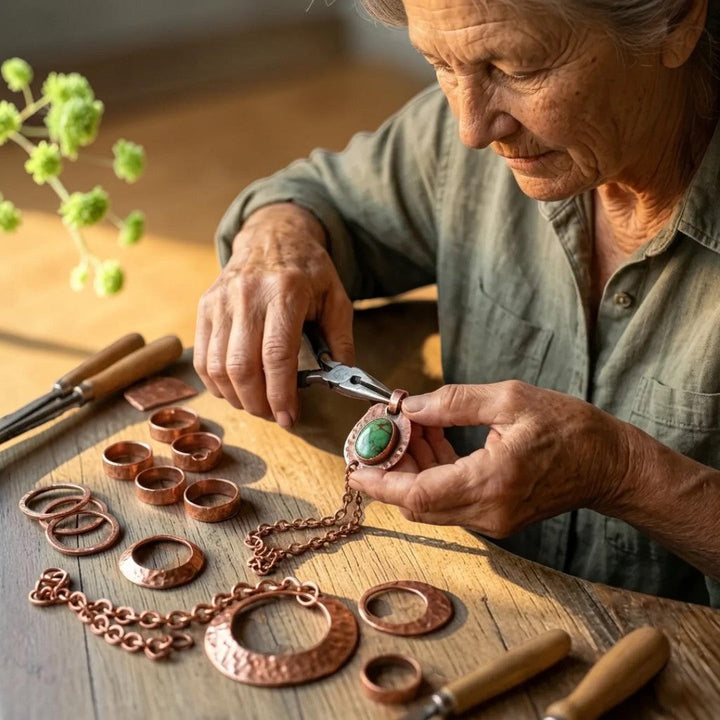 Ella's Hoop Copper Earrings