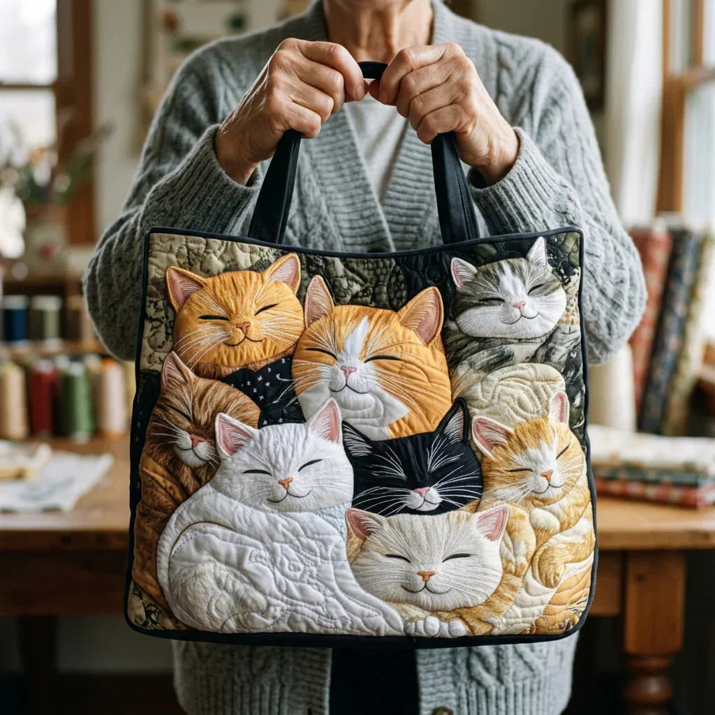 Sleeping Kittens - Padded Tote Bag