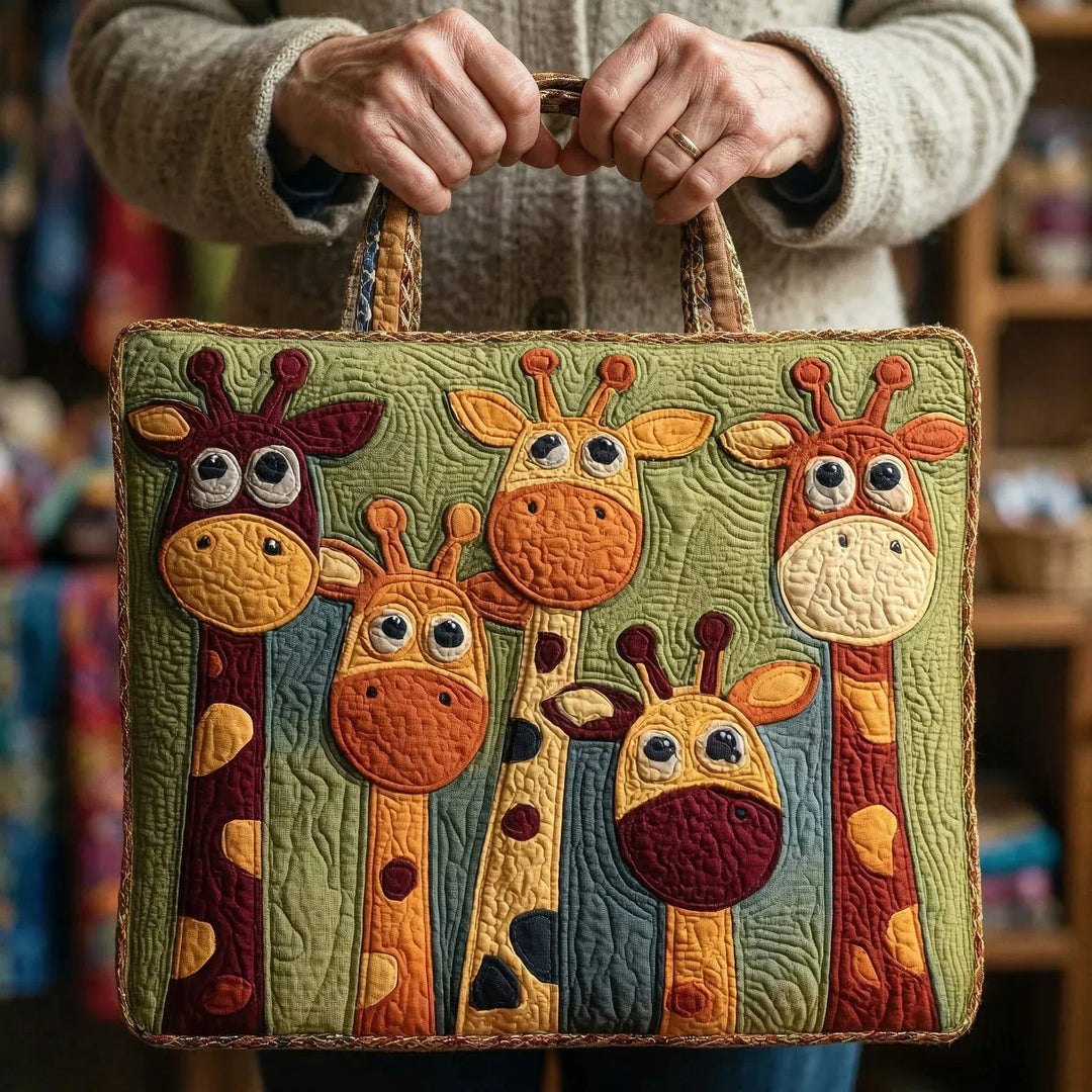 Giraffe - Quilted Tote Bag