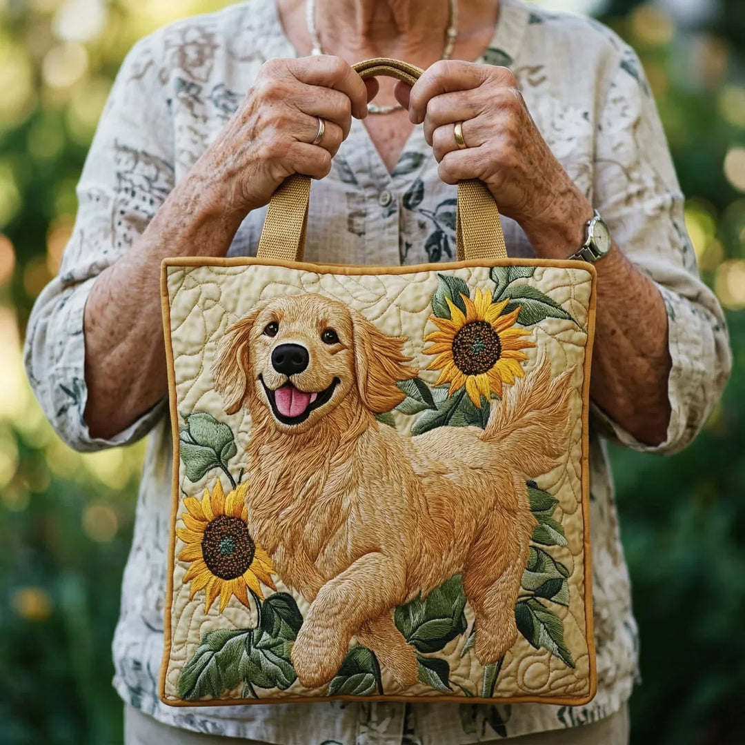 Golden Retriever - Quilted Tote Bag
