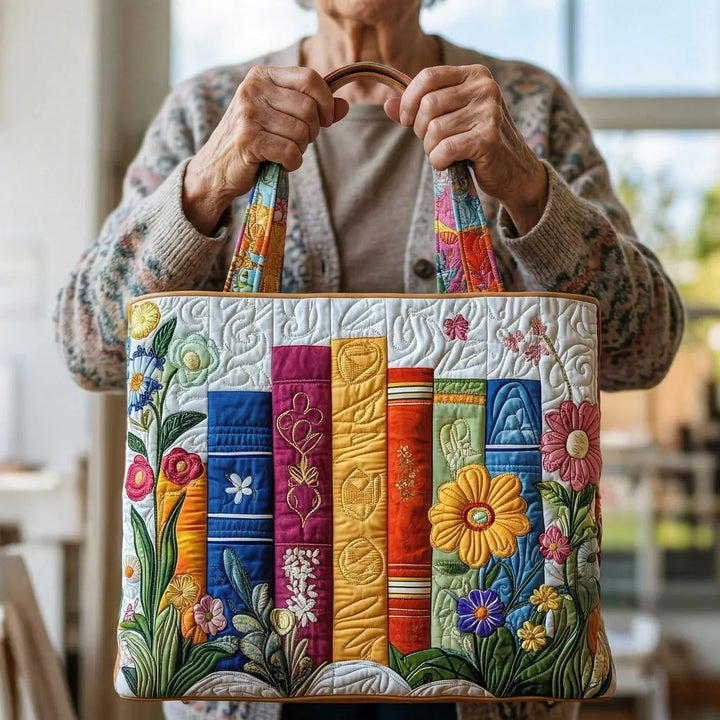Flourishing Library - Padded Tote Bag