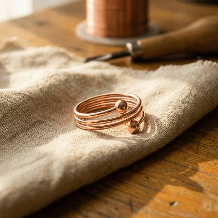Ring made of fine copper alloy
