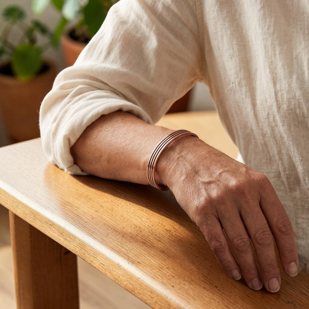 Ella's Sage Copper Bracelet