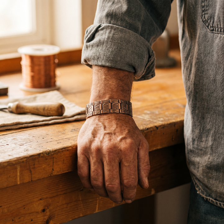 Men's Copper Bracelet Gabriella Budapest Grit