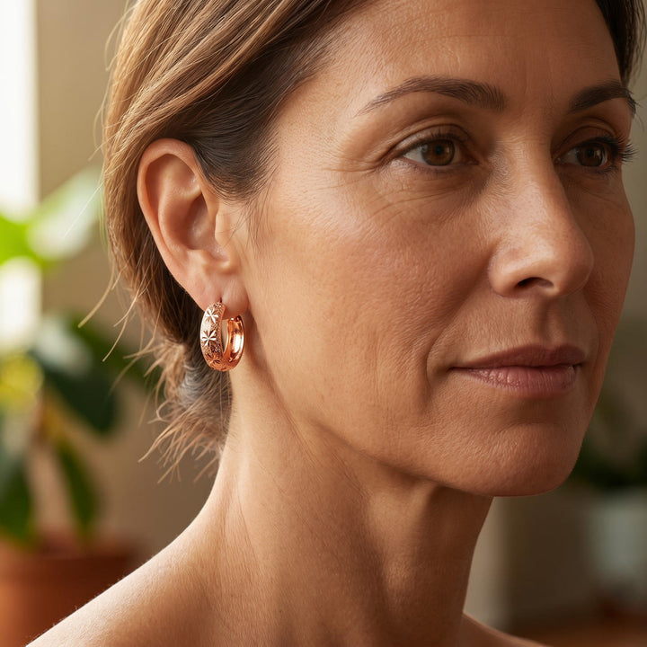 Ella's Dew Copper Earrings