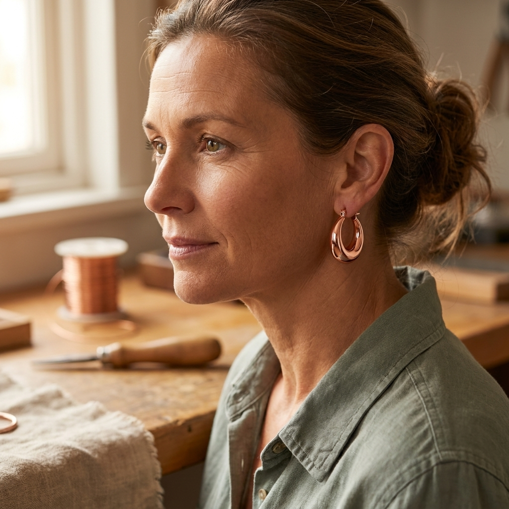 Gabriella Budapest Copper Earrings