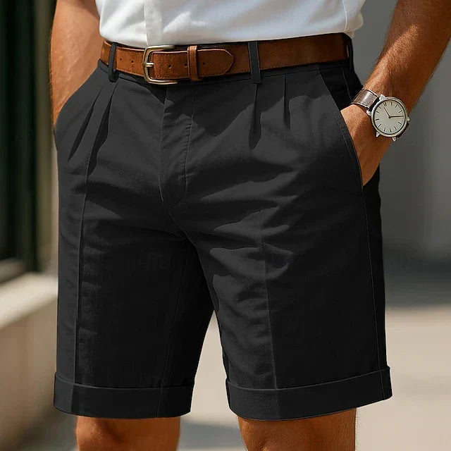 Enzo | Luxurious, Pleated Summer Bermuda Shorts