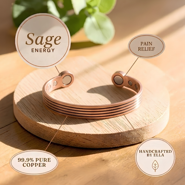 Ella's Sage Copper Bracelet