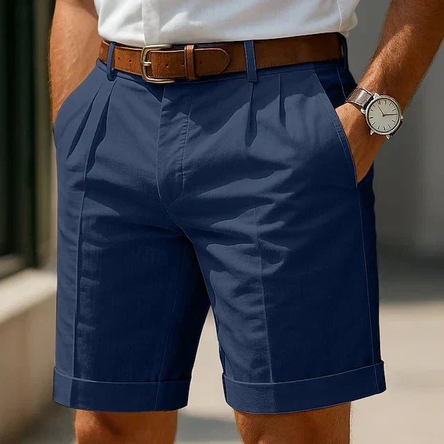Enzo | Luxurious, Pleated Summer Bermuda Shorts